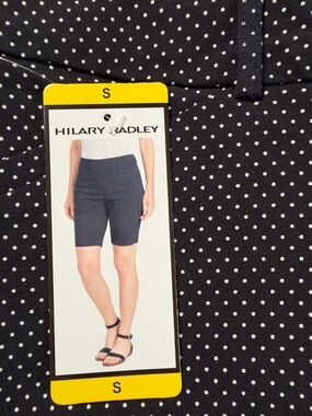 Hilary Radley Black Polka Dot Pull-On Style Shorts